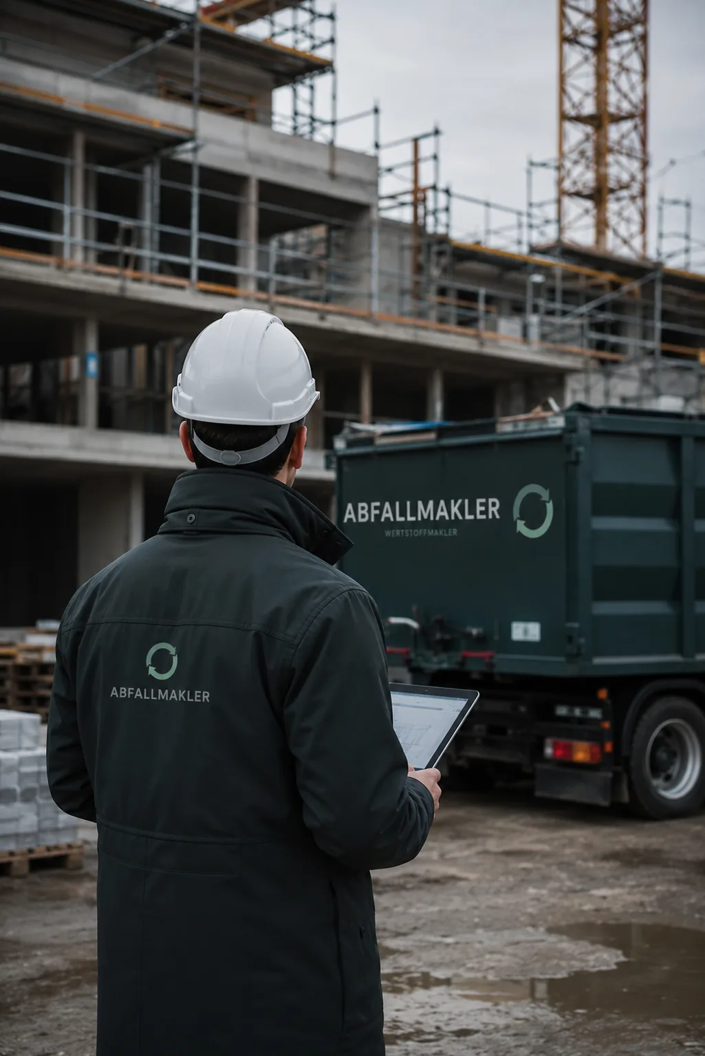 Abbrucharbeiten an einem Gebäude